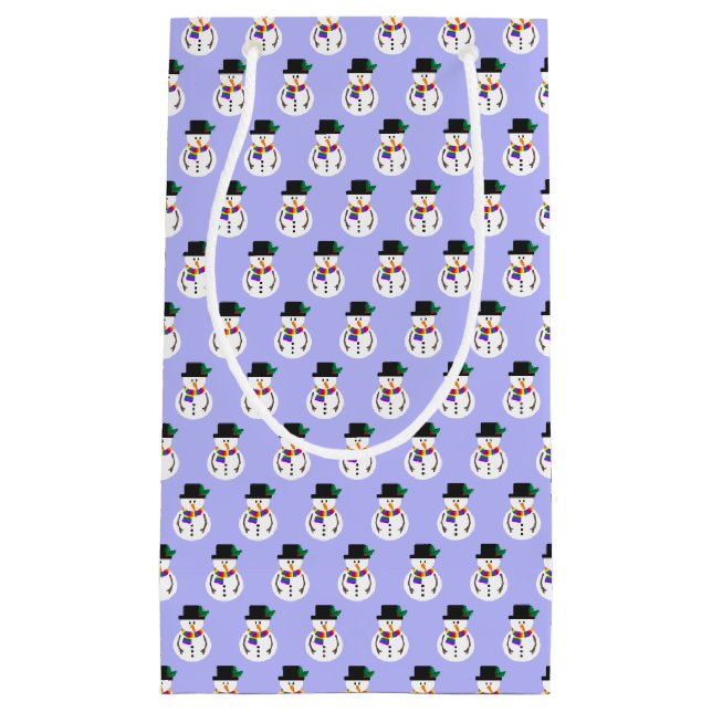 LGBT+ Pride Snowmen Pattern Gift Bag (Front)