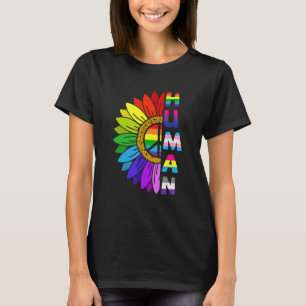Lgbt Pride Social Movement Human Peace Sunflower T-Shirt