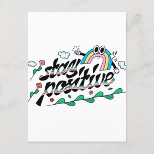 LGBT+Pride. Stay positive. Postcard