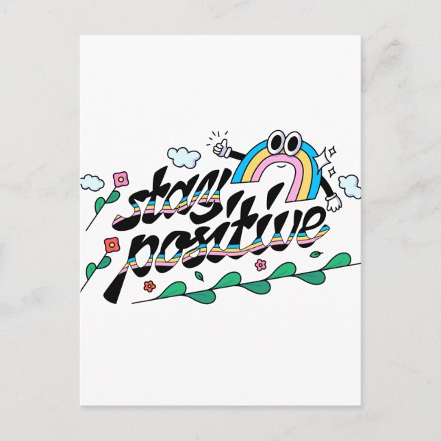 LGBT+Pride. Stay positive.  Postcard (Front)