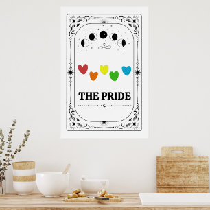 LGBT Pride Tarot Gay Trans Queer Rainbow Astrology Poster