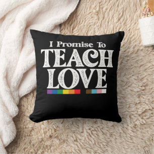 LGBT Pride Teacher I Promise To Teach Love Gay Cushion