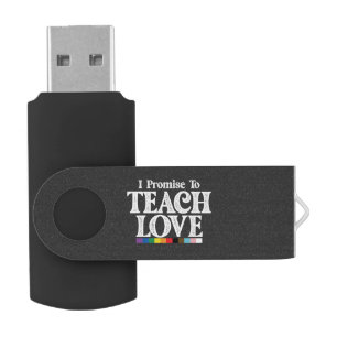 LGBT Pride Teacher I Promise To Teach Love Gay USB Flash Drive