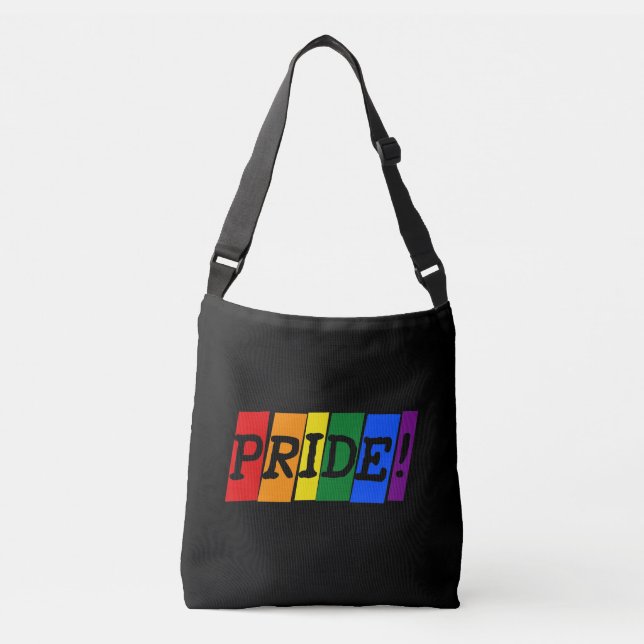 LGBT pride text sign Crossbody Bag (Front)