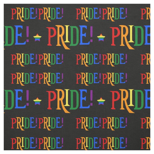 LGBT pride text sign Fabric (Swatch)