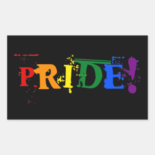 LGBT pride text sign Rectangular Sticker
