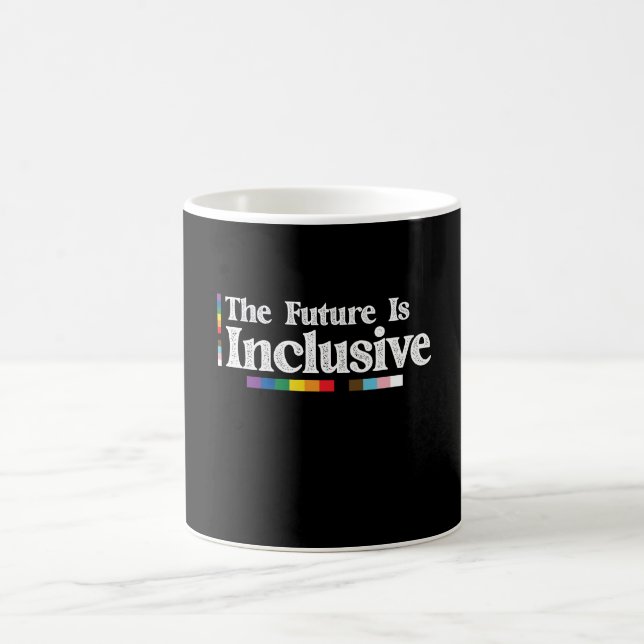 LGBT Pride The Future Is Inclusive Gay Lesbian Coffee Mug (Center)