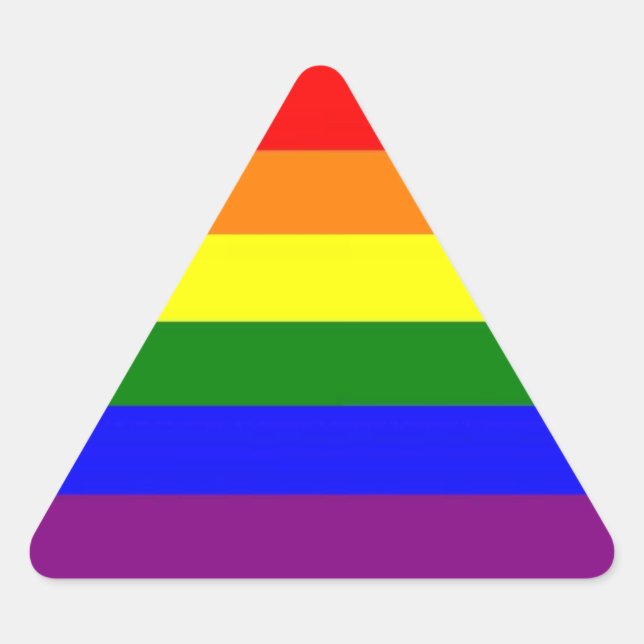 LGBT Pride Triangle Sticker (Front)