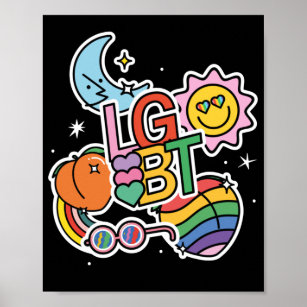 LGBT+Pride. True love. Rainbow flag. Poster