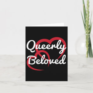 Lgbt Pride Wedding Queerly Beloved Engagement Brid Card