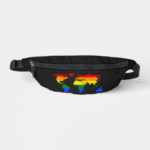 LGBT pride world map Bum Bags