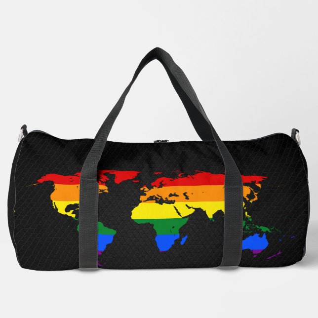 LGBT pride world map  Duffle Bag (Front)