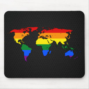 LGBT pride world map  Mouse Mat
