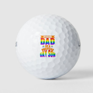Lgbt Proud Dad Of A Smartass Gay Son Golf Balls