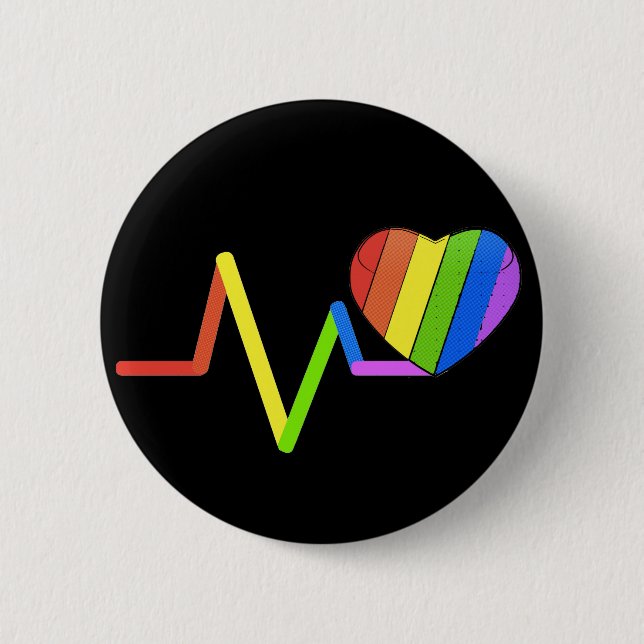 LGBT Pulse Orlando Tribute #LoveWins 6 Cm Round Badge (Front)