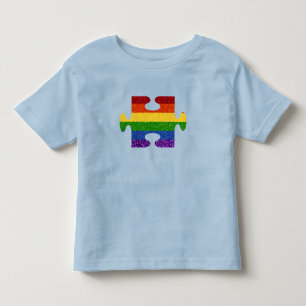 LGBT Puzzle Pride Flag Glitter Toddler T-Shirt