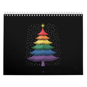 LGBT-Q Pride Christmas Tree Pajama Rainbow Flag Calendar