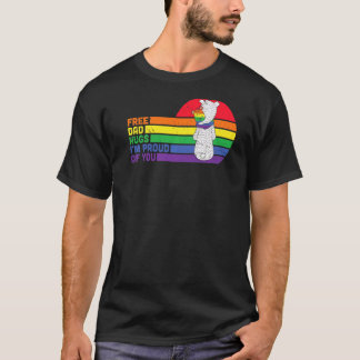 Lgbt Queer Pride Social Movement Free Dad Hugs T-Shirt