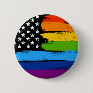 LGBT Rainbow American Pride Flag 6 Cm Round Badge
