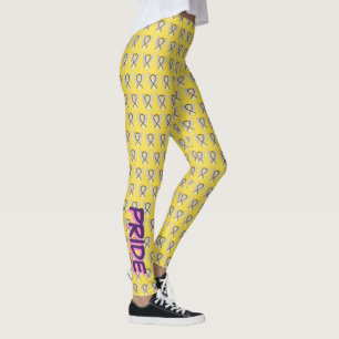 LGBT Rainbow Awareness Ribbon Custom Leggings