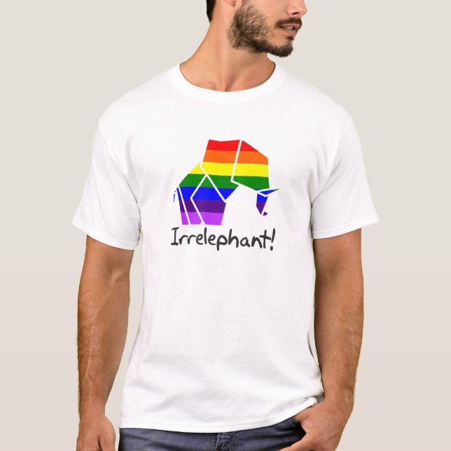 LGBT Rainbow Colors Elephant Irrelephant Gift  Uni T-Shirt (Front)