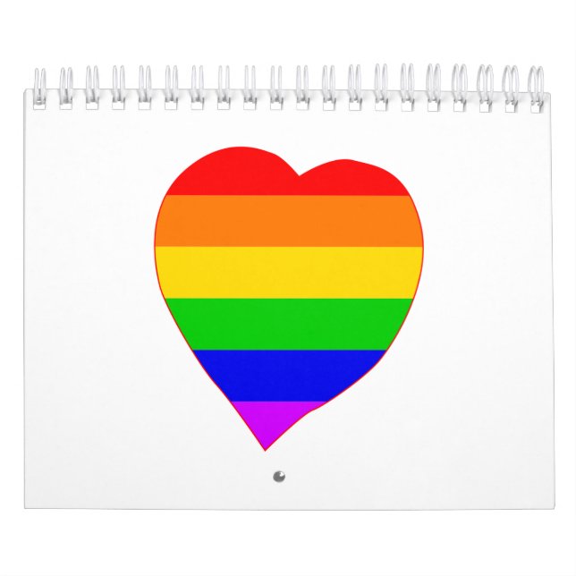 LGBT Rainbow Colors Heart Calendar (Cover)