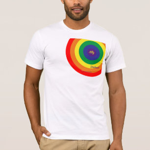 LGBT Rainbow Colour Circles Personalise T-Shirt