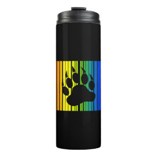 Lgbt Rainbow Colours Barcode Icon Pride Gay Bear Thermal Tumbler