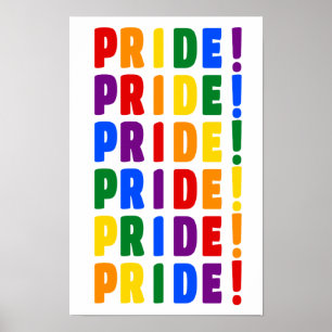 LGBT Rainbow Colours Pride Poster