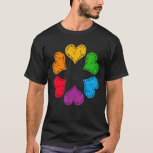Lgbt Rainbow Cool Lip Heartbeat Gay Pride Lgbt Rai T-Shirt