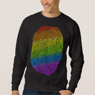 Lgbt Rainbow Fingerprint Proud Gay Lesbian Lgbt Mo Sweatshirt