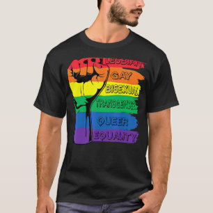 Lgbt Rainbow Fist Pride Month Merch Lgbtq Gay Prid T-Shirt
