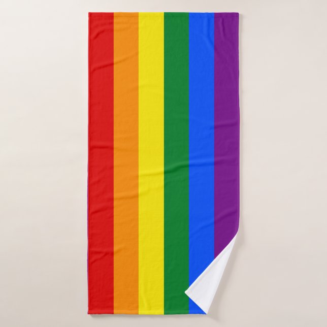 LGBT Rainbow flag Bath Towel (Bath Towel)