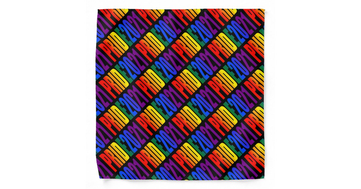 LGBT Rainbow Flag Colours LGBTQ Gay Pride 2021 Bandana ...