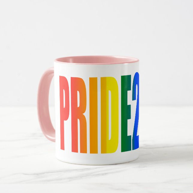 LGBT Rainbow Flag Colours LGBTQ Gay Pride 2021 Mug (Front Left)