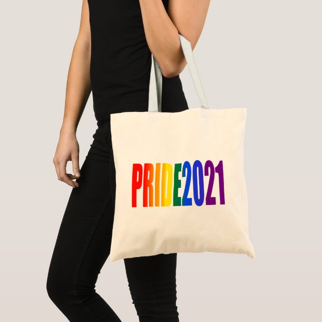 LGBT Rainbow Flag Colours LGBTQ Gay Pride 2021 Tote Bag (Front (Product))