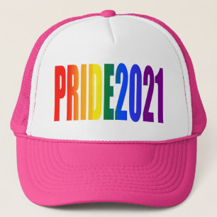 LGBT Rainbow Flag Colours LGBTQ Gay Pride 2021 Trucker Hat