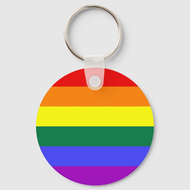 LGBT Rainbow Flag Key Ring (Front)