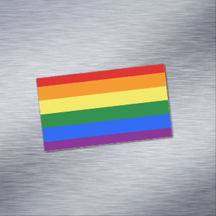 LGBT Rainbow flag Magnetic Business Card