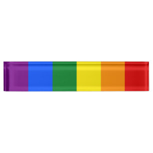 LGBT Rainbow flag Nameplate