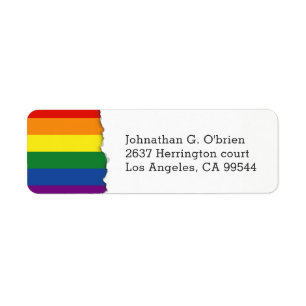 LGBT Rainbow Flag Return Address