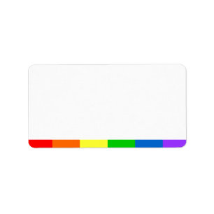 LGBT Rainbow Flag Stripe   Blank Address Label