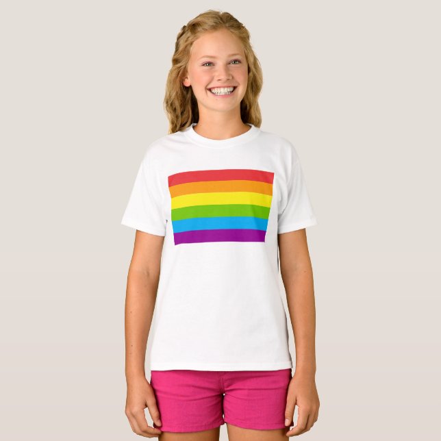 Lgbt Rainbow Flag T-Shirt (Front Full)