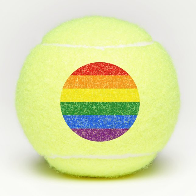 LGBT Rainbow flag Tennis Balls (Front)