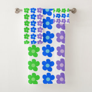 LGBT Rainbow Flowers Gay Pride Freedom & Equality Bath Towel Set