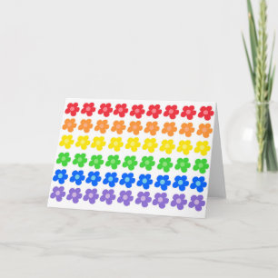 LGBT Rainbow Flowers Gay Pride Freedom & Equality Card