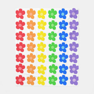 LGBT Rainbow Flowers Gay Pride Freedom & Equality  Fleece Blanket
