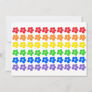 LGBT Rainbow Flowers Gay Pride Freedom & Equality  Invitation