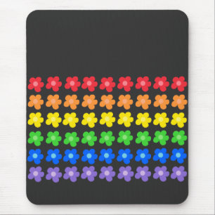 LGBT Rainbow Flowers Gay Pride Freedom & Equality  Mouse Mat