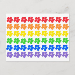 LGBT Rainbow Flowers Gay Pride Freedom & Equality Postcard